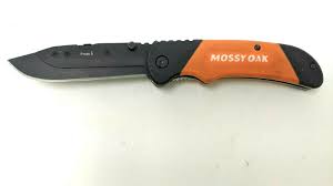 Mossy Oak Quick Change Folding Pocket Knife Blade Replaceable Black Orange Folding Pocket Knife Orange Black Mossy Oak
