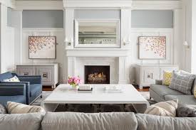 White wainscoting works equally well with black walls. Two Story Living Room With Tall Wainscoting Transitional Living Room