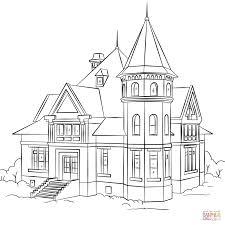 The 10 haunted house coloring pages for kids: Victorian Houses Coloring Pages Coloring Home