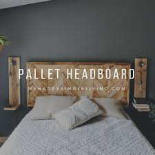 How do you attach pallet board to frame? Boys Bedroom Diy Twin Size Pallet Headboard My Happy Simple Living