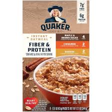 Calories, carbs, fat, protein, fiber, cholesterol, and more for instant oatmeal, fruit and cream variety (cereals, quaker, dry). Quaker Weight Control Instant Oatmeal Variety Pack 8pk Target