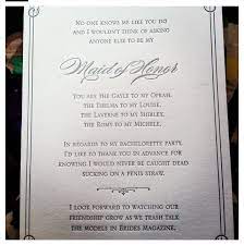 Invitation To Be Your Maid Of Honor Kendall Now Remember You And Ellie Are My Mai Wedding Invitation Wording Wedding Invitations Gifts For Wedding Party