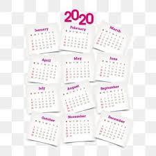 2020 Pink Calendar Calendar Design Calendar