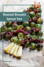 Roasted Brussels Sprouts Christmas Tree Recipe Christmas Recipes Easy Sprout Recipes Vegan Recipes Easy