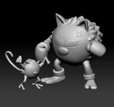 Hunting mankey is instrumental for the ash's hat quest, since it holds the eponymous item on route 9. Pokemon Mankey And Primeape 3d Print Model Cgtrader