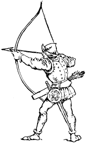 Archery Bow Clipart Black And White Long Bow The Longbow Was Used In England And Wales During The During The Middle Ages The Medieval Longbow O Medieval Archer Late Middle Ages Pictures To Draw