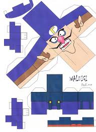 Waluigi Cubeecraft By E 419 On Deviantart Mario Crafts Mario Brothers Birthday Party Super Mario Birthday