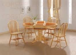 5pc Natural Oval Dining Room Table W Terracotta Tile Top Arrow Back Chairs Set By Coaster Home Fu Round Dining Room Natural Dining Room Oval Dining Room Table