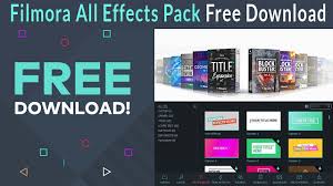 Wondershare Filmora All Effects Pack Free Download Free Download Packing Video Editing