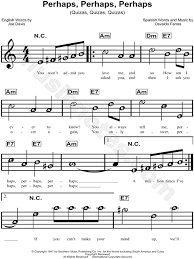 Osvaldo Farres Perhaps Perhaps Perhaps Sheet Music For Beginners In A Minor Download Print Sheet Music Piano Sheet Music Free Violin Music