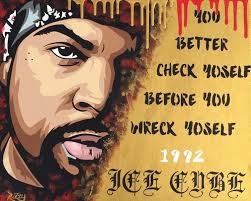 Ice Cube Painting On Canvas Print