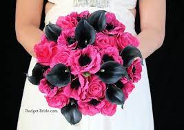 Artificial wedding flowers we purchase in large volume to pass the savings on to you. Hot Pink And Black Wedding Flowers Wedding Bouquets Pink Silk Flowers Wedding Black Wedding Flowers