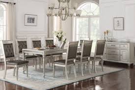 Get free shipping on qualified steve silver dining room sets or buy online pick up in store today in the furniture department. 9 Piece Silver Dining Room Set Affordable Home Furniture