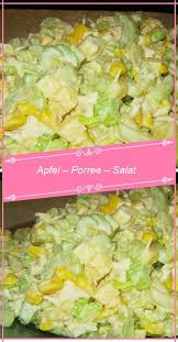 Zutaten 200 G Porree 2 Apfel Sauerlich 1 Dose Mais 120 G Kase Emmentaler In 2020 Partysalat Rezept Porree Rezepte