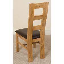 Yale Solid Oak Dining Chair Ladder Back Oak Furniture King
