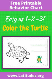 Free Coloring Behavior Chart Turtles Shell Positive