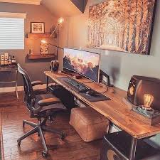 Loving This Setup Repost Computer Paradise Home Office Ideas Setup Furniture Desks Chairs Tables Decoration Home Office Setup Home Office Design Office Design