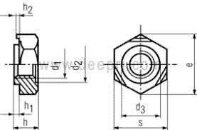 Din 929 Hexagon Weld Nuts Specifications