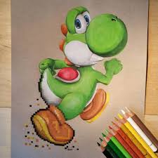 Art By Ursula Doughty On Strathmore Toned Tan Paper Sheet Music Art Disney Art Drawings Yoshi Drawing