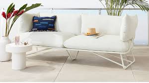 Pool Party White Outdoor Sofa Reviews Cb2 Outdoor Furniture Cushions Patio Furnishings Used Outdoor Furniture