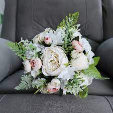 Complete wedding flowers that includes rose balls, bouquets, bridal train flowers etc. Blooming Round Silk Cloth Bridal Bouquets Bridesmaid Bouquets 123201750 Jj S House