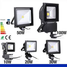 Cob Ip65 A Prova D Agua Levou Holofote Com Motion Sensor 10 W 20 W 30 W 50 W 70 W 100 W Ac110v 220 V Ponto Do Led Flood Lights Flood Lights Led Track Lighting