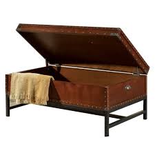 Shop from the world's largest selection and best deals for trunk coffee table. 20 End Table With Nailhead Accents Trunk Design And Stretcher In Cherry On Sale Overstock 30637661