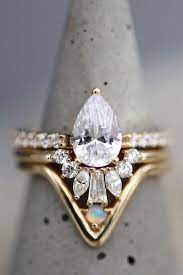 36 Rose Gold Wedding Rings You Ll Fall In Love With Wedding Forward Boho Wedding Ring Wedding Rings Unique Pear Shaped Wedding Rings
