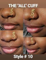 Fake Nose Ring Silver Nose Cuff Nose Jewelry Long Nose Etsy Nose Jewelry Fake Nose Rings Afrocentric Jewelry
