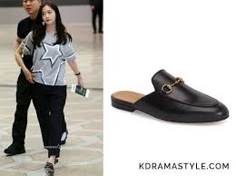 Yoona Wears Black Gucci Loafers At Airport Kdramastyle Gucci Loafers Wearing Black Loafers