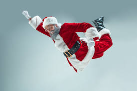 Santa claus magic & fun, christmas day, every day! Funny Serious Guy With Christmas Hat Dancing At Studio New Year Holiday Christmas X Mas Winter Gifts Concept Man Wearing Santa Claus Costume On Gray Copy Space Winter Sales Buy This Stock