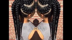 The top remains untouched, creating a carefree look that woes every onlooker the perfect fuller also, big cornrows sync well with long cornrow braid hairstyles; Unique Big Cornrow Hairstyles For Beautiful Ladies Jumbo Braid Collection Youtube