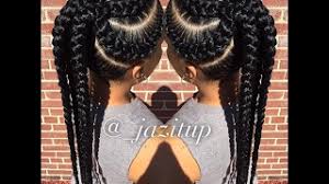 The top remains untouched, creating a carefree look that woes every onlooker the perfect fuller also, big cornrows sync well with long cornrow braid hairstyles; Unique Big Cornrow Hairstyles For Beautiful Ladies Jumbo Braid Collection Youtube