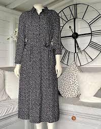 HOBBS Black & White Polka Dot Midi Belted Shirt Dress 12