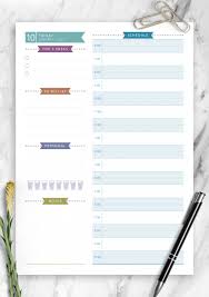 18 fun and easy to use pages! Daily Planner Templates Printable Download Pdf