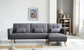 Canape Convertible Scandinave Helly Avec Ses Coussins Marque Bobochic Coloris Au Choix En 2020 Canape Convertible Scandinave Canape Convertible Canape D Angle Tissu