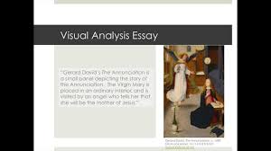 Writing about art art is a provocative medium, and your challenge in writing about art may often be to define and evaluate the artist's choices and techniques, which arouse interest and convey meaning. Visual Analysis Essay Youtube