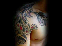 Captivating bold snarling wolf head tribal tattoo ideas on shoulder for guys. Sick Tribal Tattoos