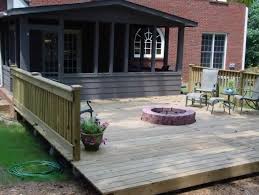 Move deck furniture out of the way and remove tripping hazards such as doormats, toys or dog leashes. Wood Deck With Fire Pit Fire Pit Ideas Deck Fire Pit Outdoor Fire Pit Designs Fire Pit Backyard