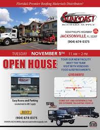 We have been performing roofing services in the jacksonville, florida area for over 30 years now, and we would love to help you with your roofing needs. Suncoast Roofers Supply Jacksonville Open House Suncoast Roofers Supply Jacksonville November 5 2019 Allevents In
