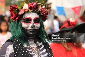 Two Women In Calavera Catrina Costume Stock Photo