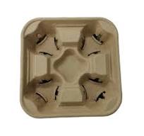 ODM/OEM Single Double Cup Degradable Paper Plastic Tray for ...