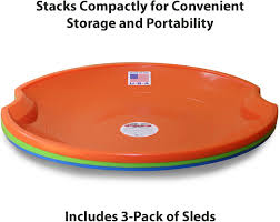 Round sand slider disc toy, multicolor Amazon Com Flexible Flyer 3 Pack Snow Saucer Sleds Round Sand Slider Disc Toy Snow Sleds Sports Outdoors