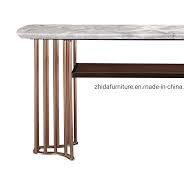 Modern Furniture Stainless Steel Marble Top Console Table