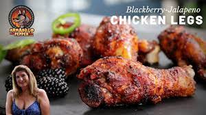 The tender, smoky chicken that comes off of the pellet grill is always delicious, but if you aren't intentional about it, you won't get the crispy skin that everyone loves. Smoked Chicken Legs On Pit Boss Pellet Grill With Blackberry Jalapeno Glaze Youtube