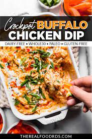 Crockpot Buffalo Chicken Dip Dairy Free The Real Food Dietitians Recipe Buffalo Chicken Dip Paleo Recipes Whole 30 Recipes