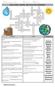 Weathering Erosion And Deposition Crossword Weathering And Erosion Erosion Crossword Puzzle