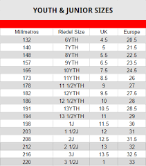 riedell size chart