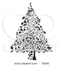 Black And White Christmas Trees Clipart Line Art Drawings Of Trees Royalty Free Rf Black And White Clipart Illustrations 1 Christmas Tree Drawing Christmas Tree Clipart Black Christmas Trees