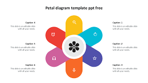 Free templates & tutorials for rolled & other small paper flowers Petal Diagram Template Ppt Free Design